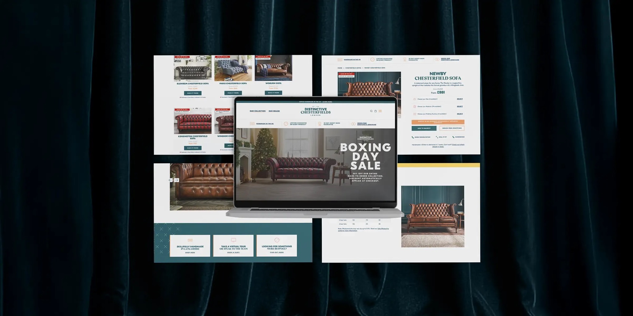 Distinctive Chesterfields case study visual for Website Design & Development
