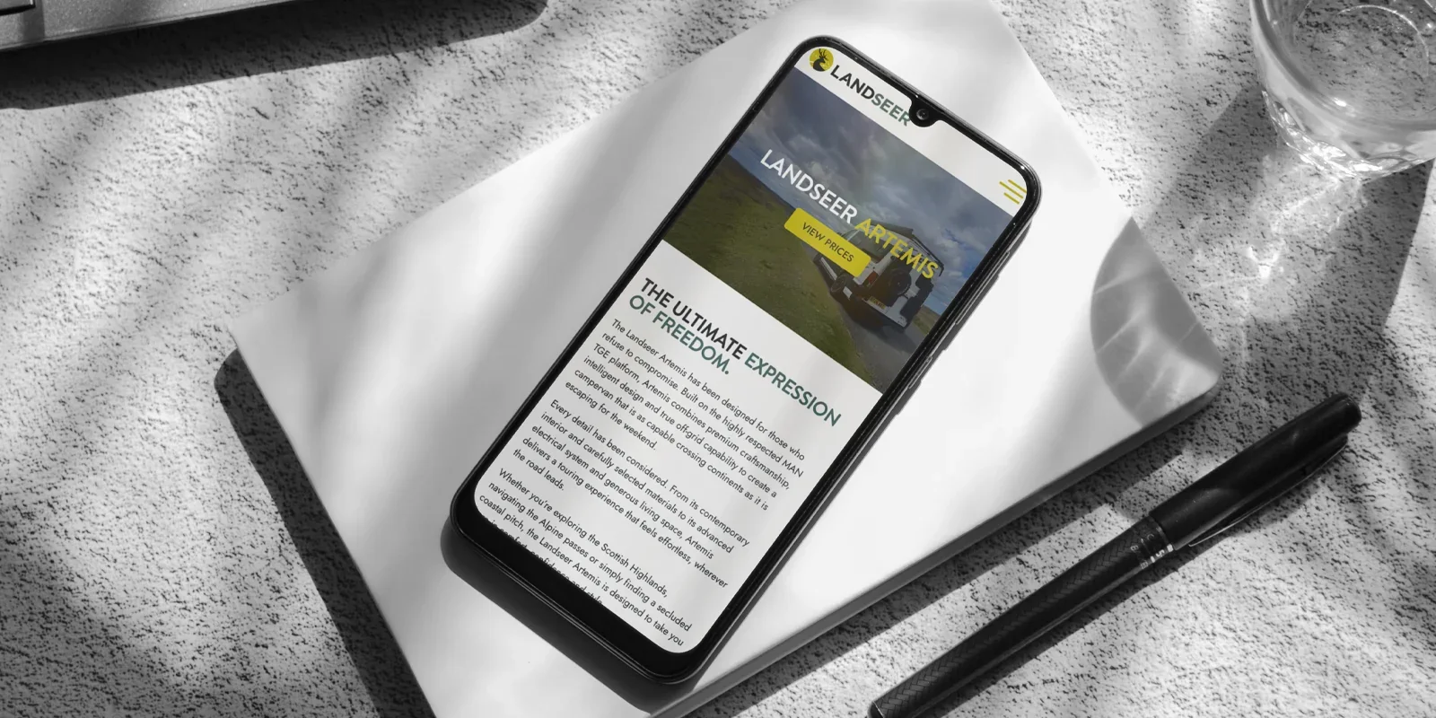 Landseer Leisure case study visual for Website Design & Development