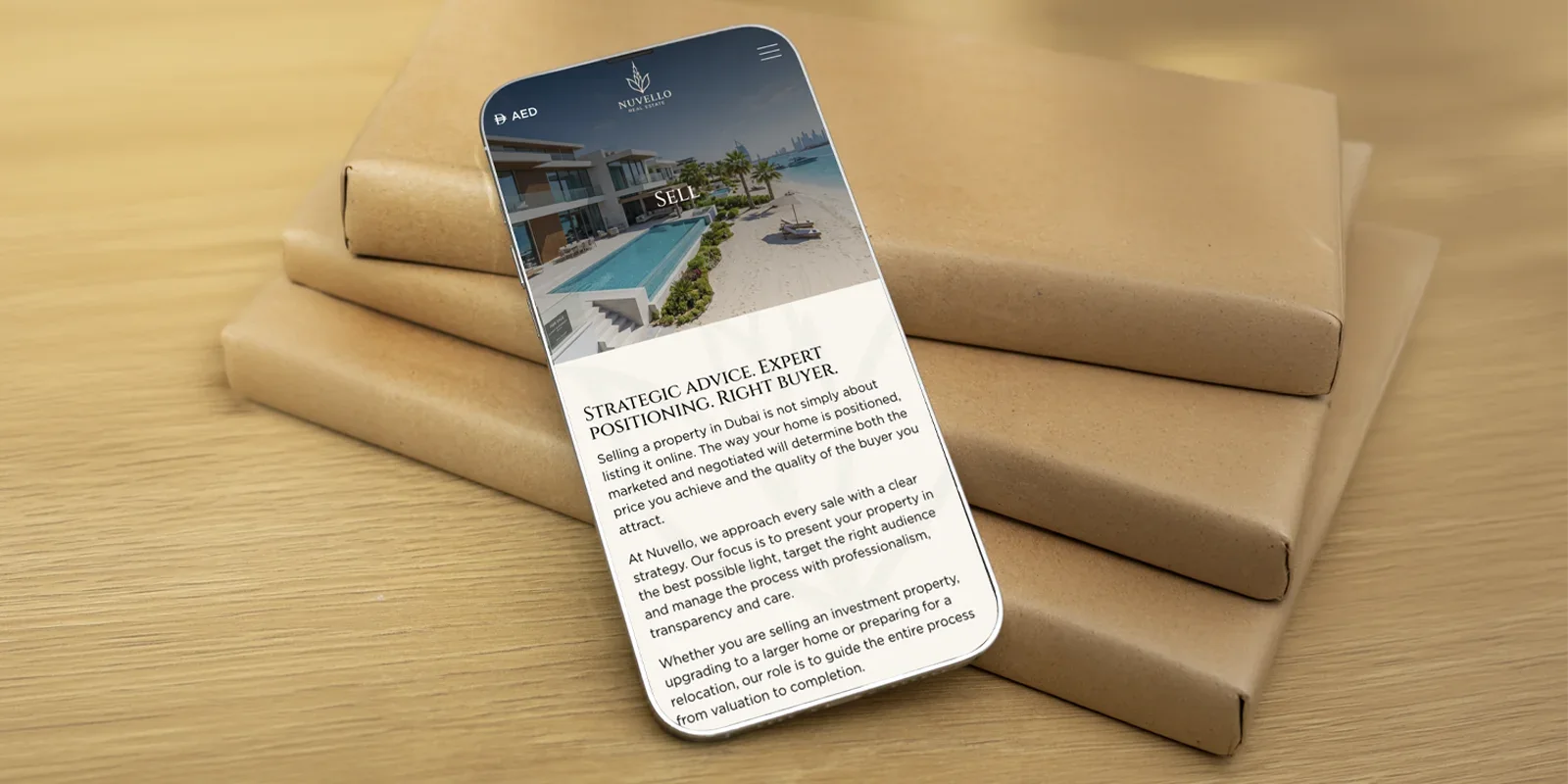 Nuvello Real Estate case study visual for Website Design & Development
