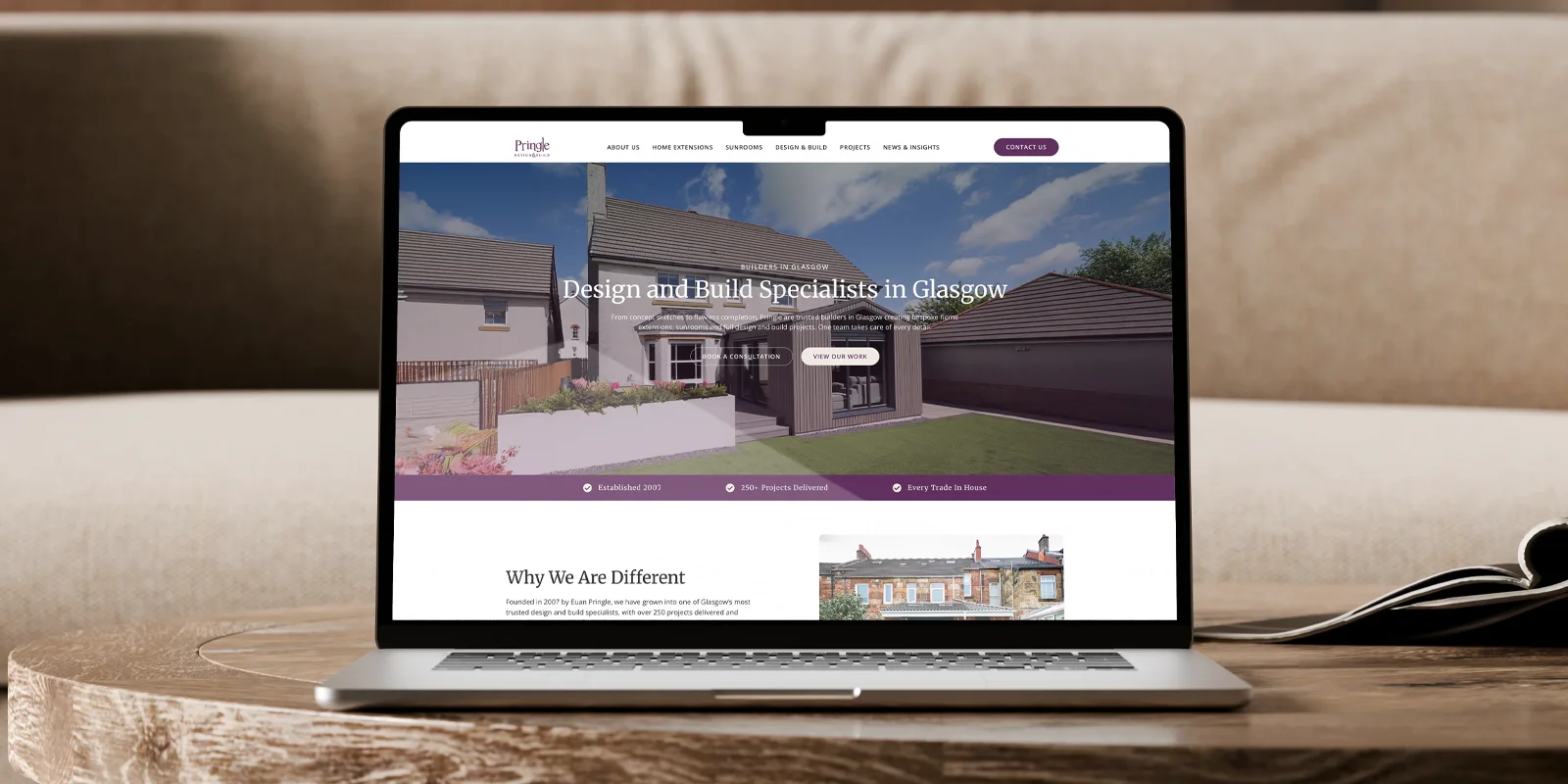 Pringle Design & Build case study approach visual