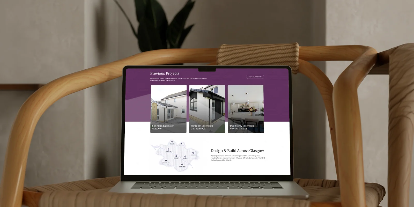 Pringle Design & Build case study visual for Website Design