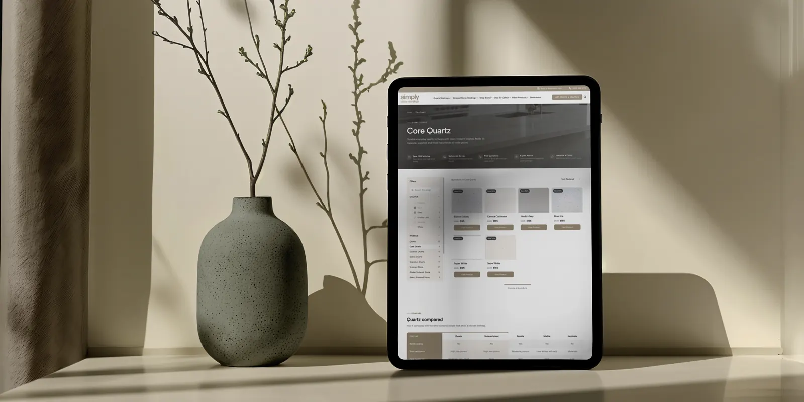 Simply Stone Worktops case study approach visual