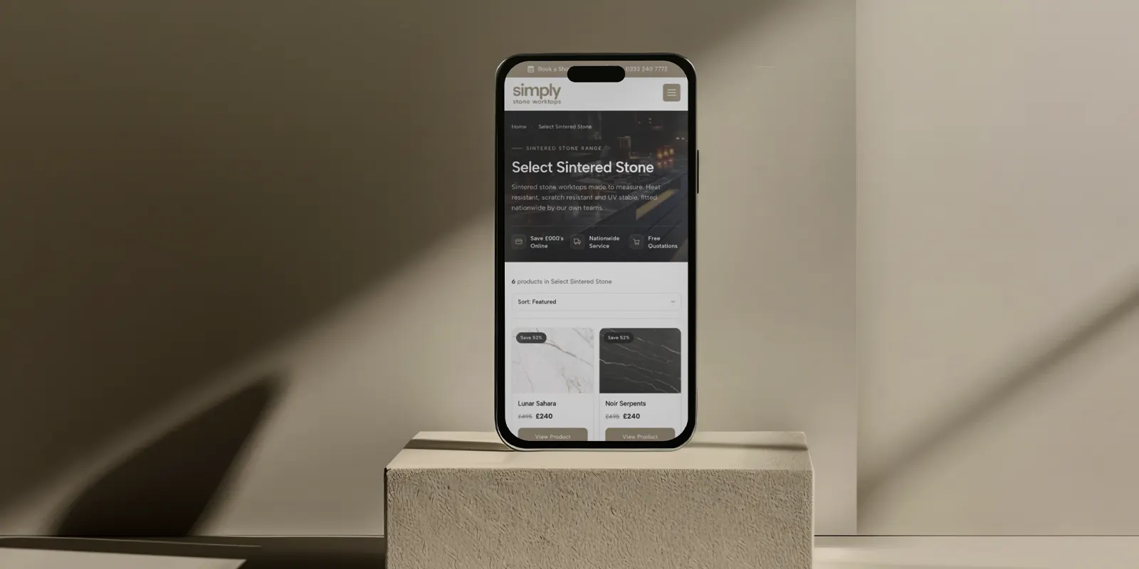 Simply Stone Worktops case study visual for Brand Identity